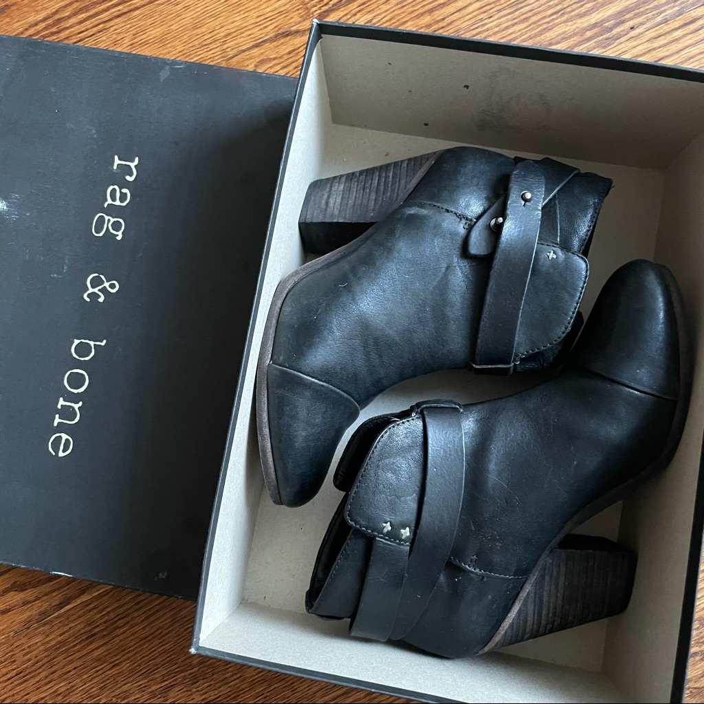 Rag & Bone Black Harrow Boot 37.5